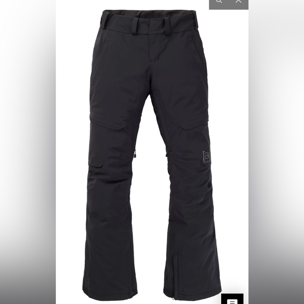 Burton Black Pantsuit with Straight Leg Cut and Waterproof Fabric